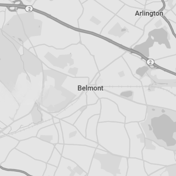 Map of contractors in Belmont Massachusetts