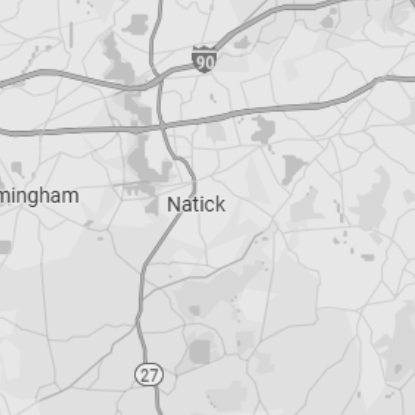 Map of contractors in Natick Massachusetts