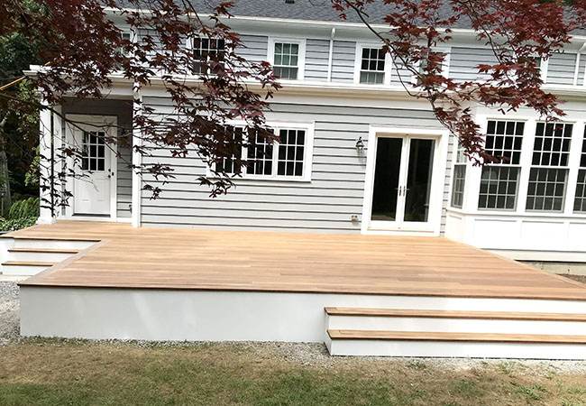 New deck install in Weston, MA