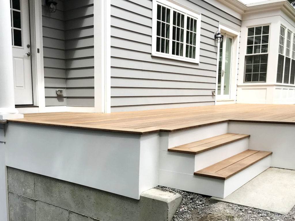New Pau Lope Ipe Deck With Composite Trim in Weston, MA