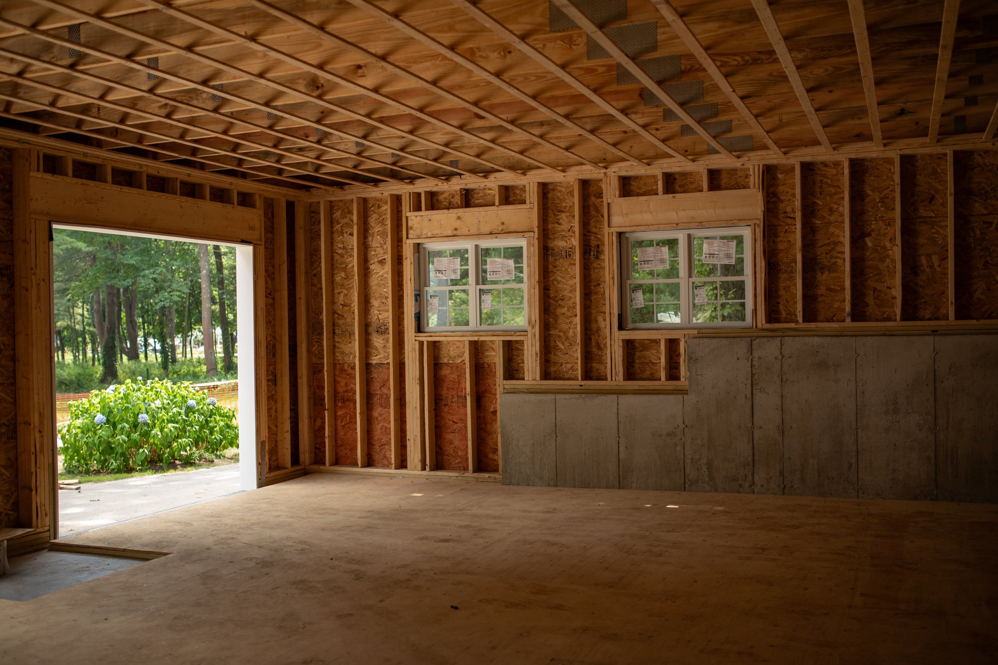 Garage ADU addition in Lincoln, MA for garage worksop