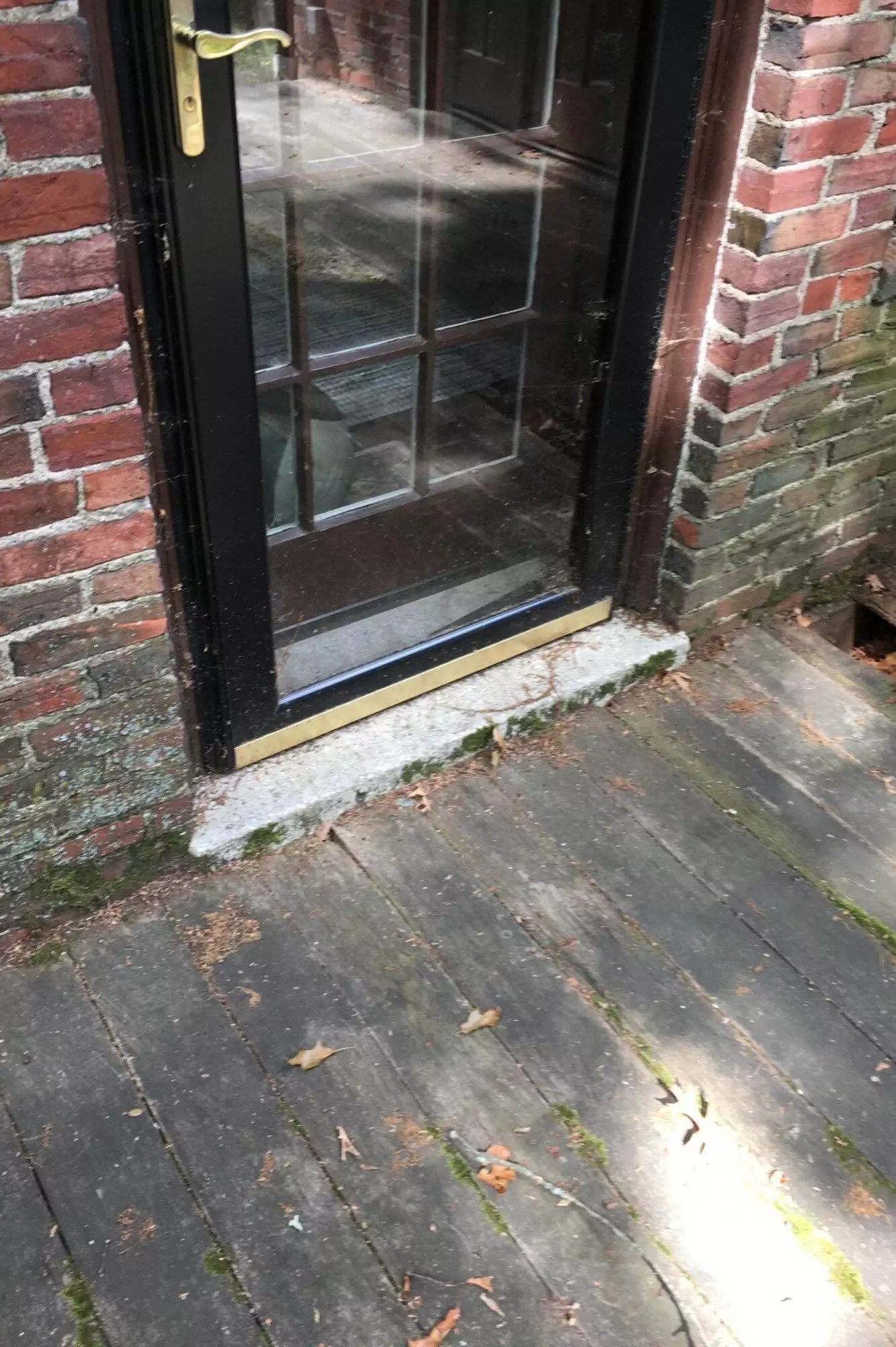 Before Timbertech Azek Deck Rebuild in Waban MA