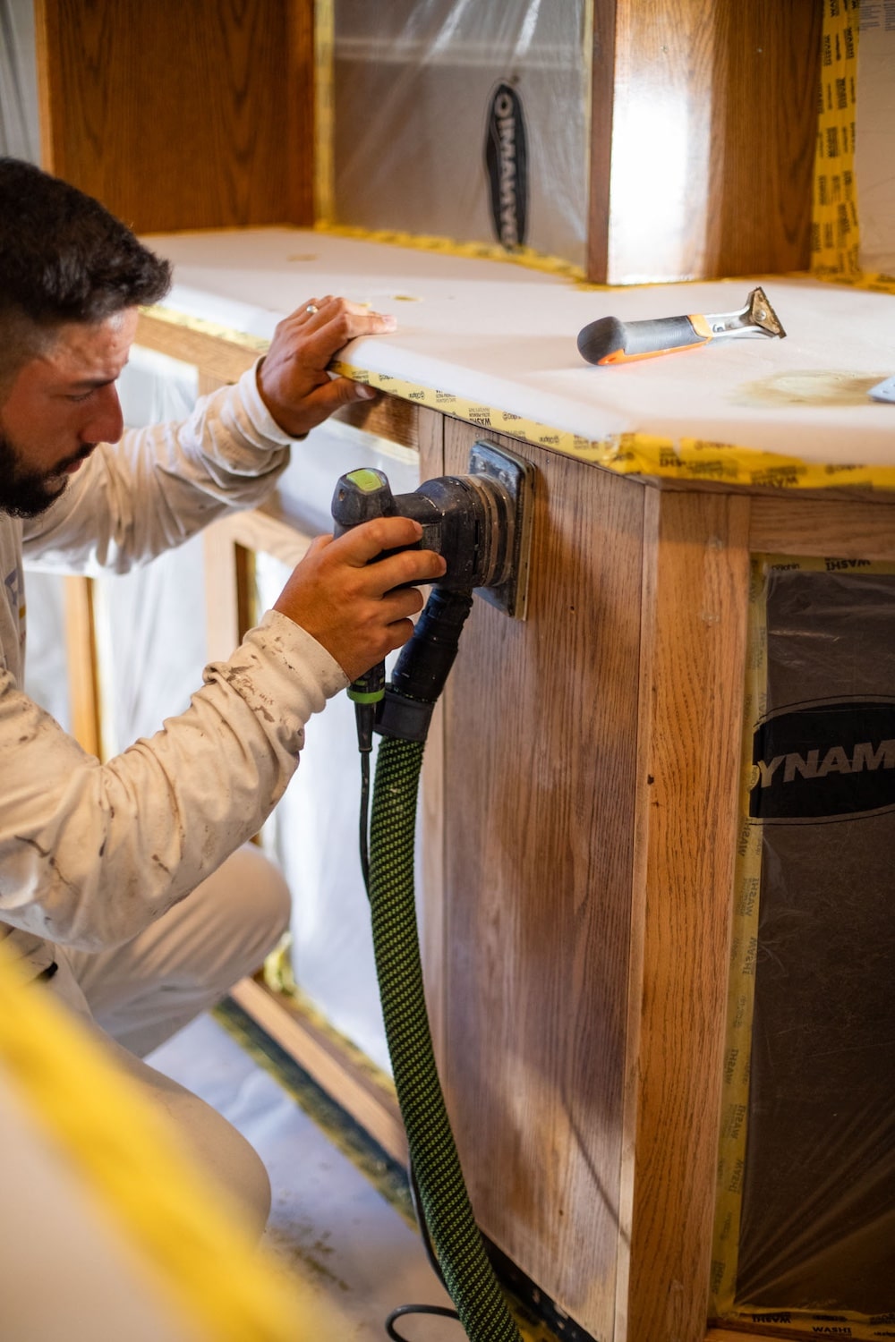 Color Cabinet Painting in Natick Massachusetts-min