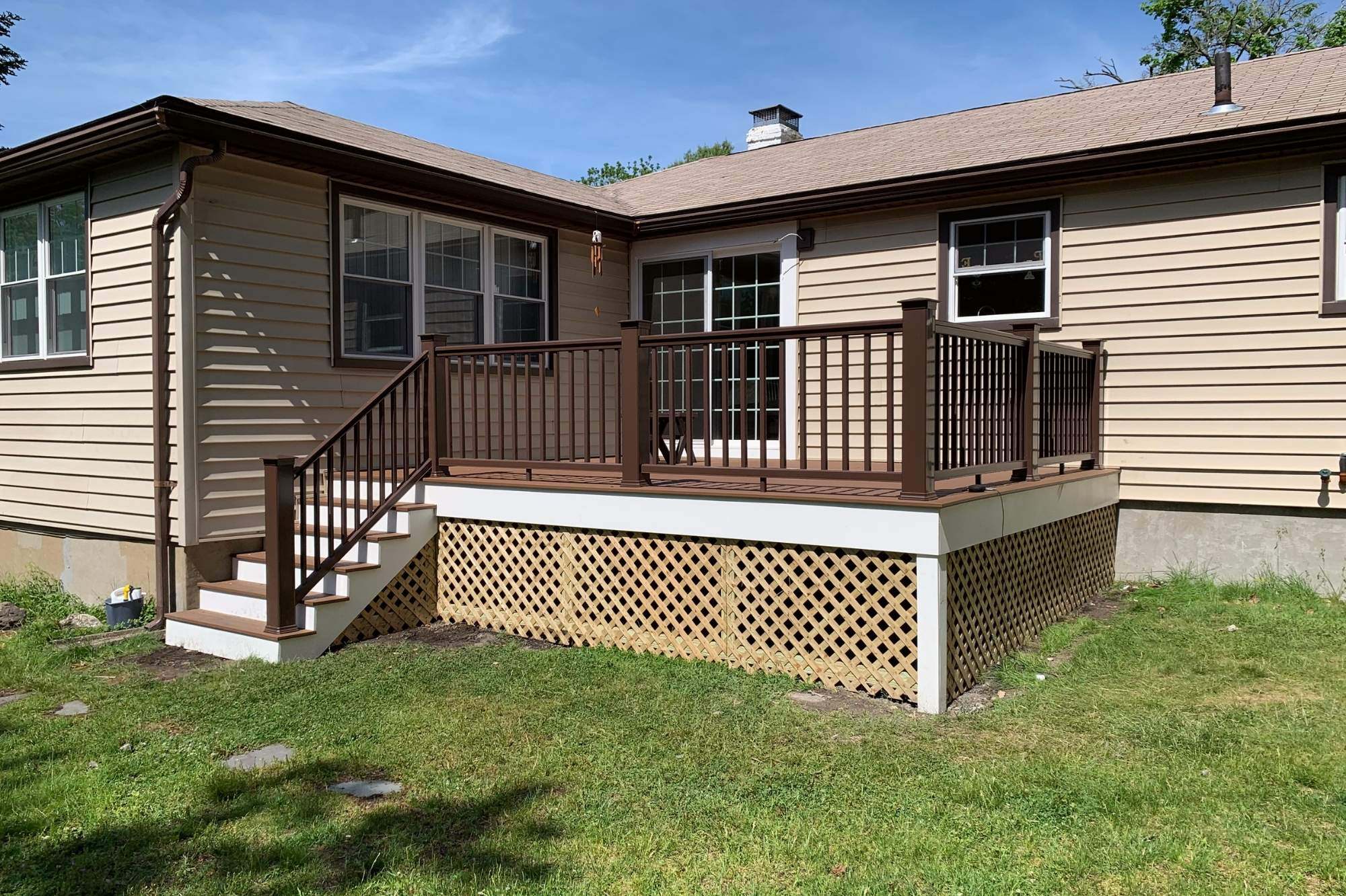 New Azek Deck Adds Outdoor Living Space in Newton MA